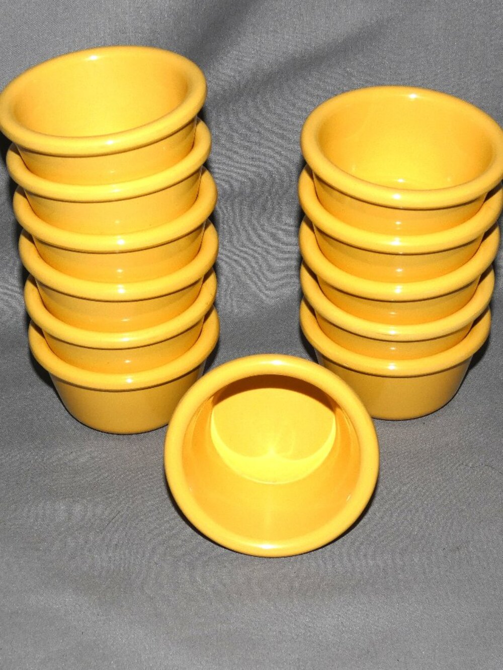 Set of 12 Yellow Melamine Carlisle 4 Ounce Ramekins Bowls NS285